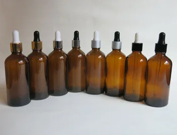 En-gros de 100 Buc/Lot 100ML Sticlă brună Reactiv Lichid Pipetă de Sticlă ,sticlă de 100 ml Picurător Aromoterapie Sticle Goale en-Gros