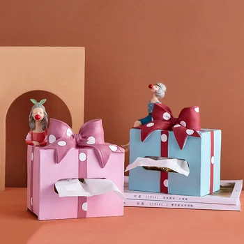 Creativ, Cutii De Țesut De Hârtie Igienică Suport Cutie Cadou Model Nordic Home Decor Camera De Zi De Decorare Rășină Suport De Șervețele