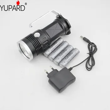 YUPARD 3* XM-L2 LED T6 Reflector Reflector lanterna Lanterna lampa 18650 baterie 5500 Lm+4* 2200mAh Baterie 18650+Incarcator