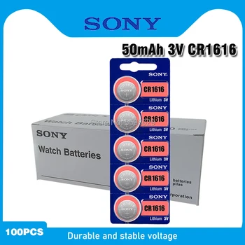 100buc Sony 50mAh 3V Litiu Buton Baterie CR1616 DL1616 BR1616 ECR1616 5021LC L11 LM1616 CR 1616 Monedă Baterii