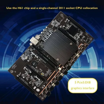 H61 X79 BTC Miner Placa de baza cu E5 2603 V2 CPU+RECC 4G DDR3 Ram+24Pins Conector Suport 3060 3070 3080 GPU
