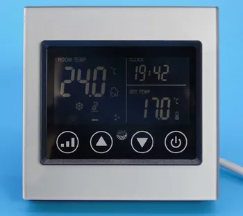 Smart touch screen rece de căldură Ventilator termostat de control Cu material Acrilic