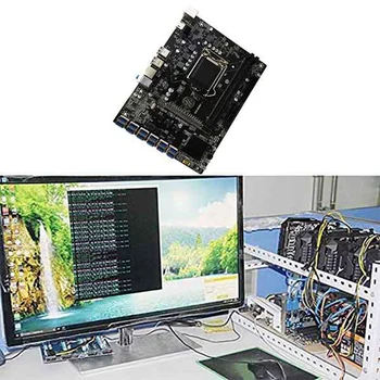 B250C BTC Mining Placa de baza cu G3930 CPU+Cablu SATA 12XPCIE să USB3.0 Grafică Slot pentru Card LGA1151 Suporta DDR4 RAM