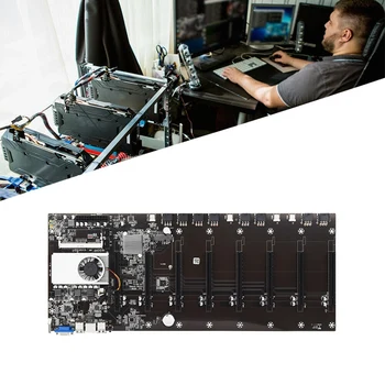 BTC-T37 Miner Placa de baza cu CPU Grup de 8 GPU Sloturi DDR3 8G RAM 128G MSATA SSD Cablu de Alimentare placă de bază Stabilite pentru BTC Miner 4