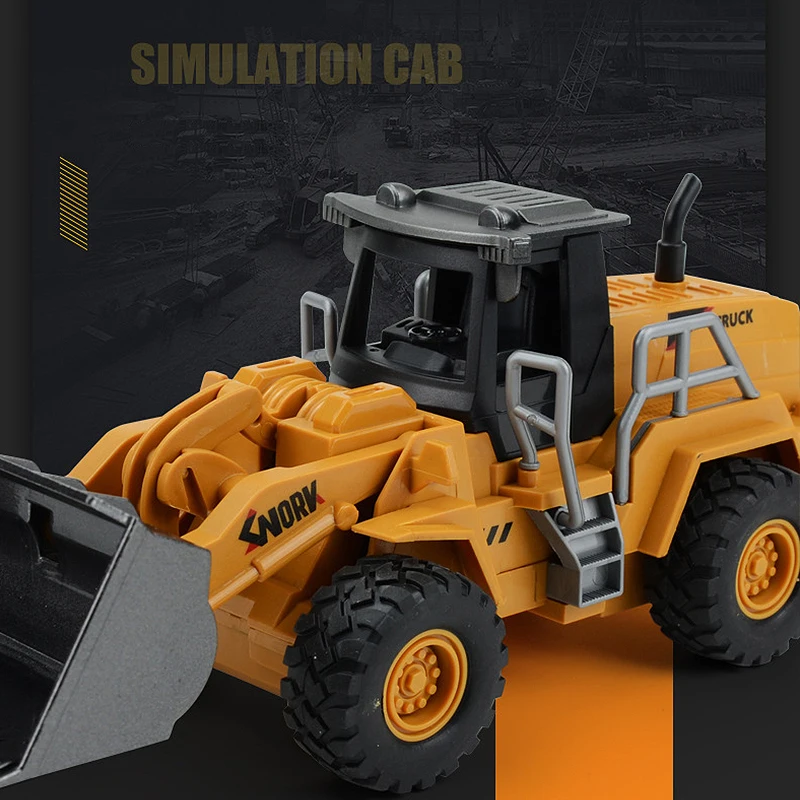 RC inginerie auto fără Fir control de la distanță aliaj buldozer reîncărcabilă simulare stivuitor model de vehicul pentru copii băiat mașină de jucărie