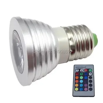 RGB LED Lampă E27 GU10 Bec cu reflector mai Multe Culori Schimbare 85-265V pentru Acasă decorare Petrecere cu Telecomanda IR