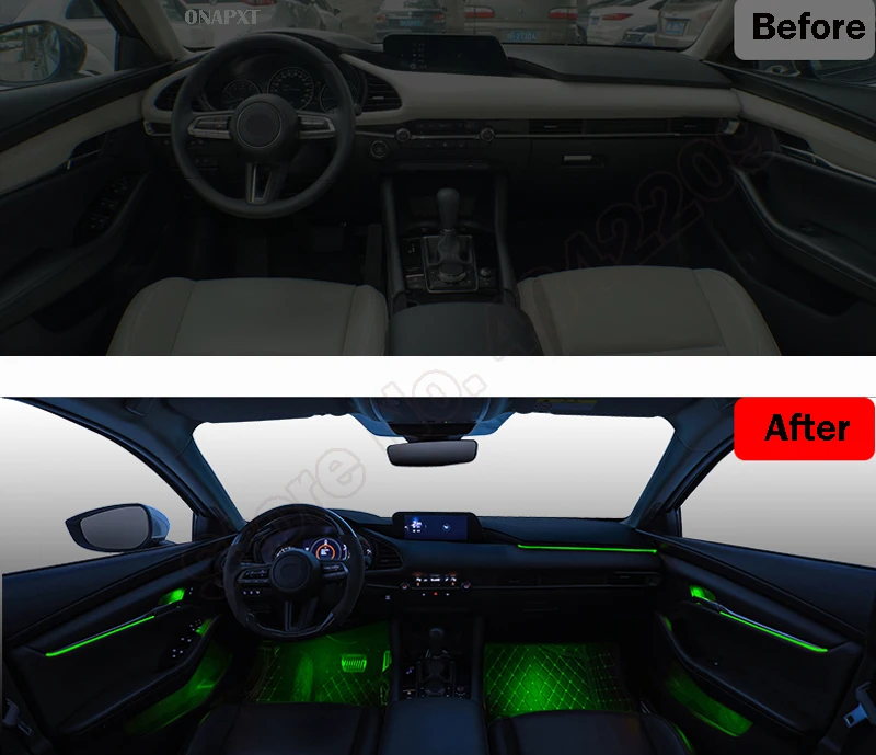 Auto Pentru Mazda 3 Axela 2017-2020 Butonul de Control Decorative de Lumină Ambientală 64-Set de Culoare de Atmosfera Lampa iluminat LED benzi 5