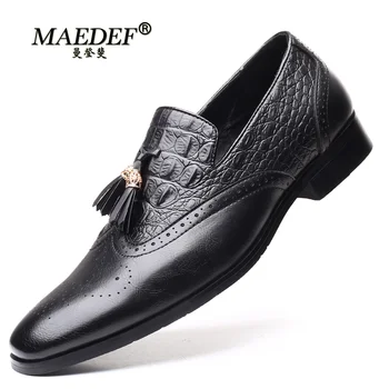 MAEDEF de Lux Barbati Pantofi Rochie din Piele italiană Bărbați Nunta Pantofi Oxford pentru Birou de sex Masculin Formale Pantofi Zapatos De Hombre