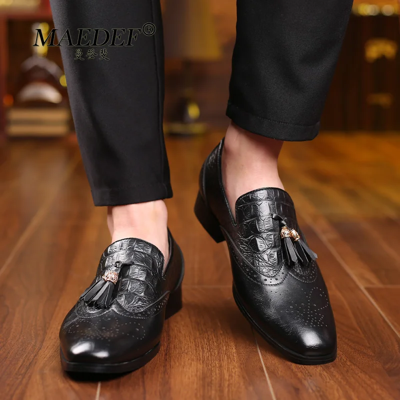MAEDEF de Lux Barbati Pantofi Rochie din Piele italiană Bărbați Nunta Pantofi Oxford pentru Birou de sex Masculin Formale Pantofi Zapatos De Hombre 2