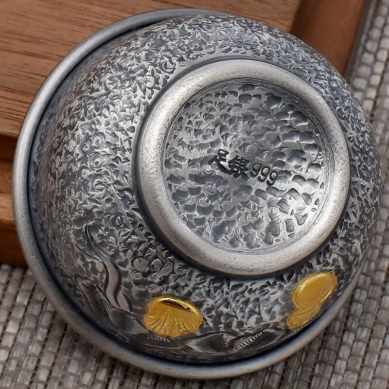 Tărtăcuță Cupa de Argint 999 Argint Master Cup Mici Singură Cupă de Argint Kung Fu Ceașcă de Ceai, Argintărie 46g, 35ml