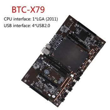 H61 BTCX79 Miner Placa de baza cu E5 2620 V2, CPU+Ventilator de Răcire LGA 2011 DDR3 Suport 3060 3070 3080 placa Grafica pentru BTC
