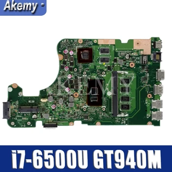 Akemy Pentru Asus X555U X555UJ X555UF X555UQ X555UB A555U K555F F555U placa de baza laptop i7-6500 4GB RAM de lucru original, placa de baza
