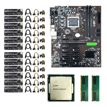 HOT-B250C BTC Miner Placa de baza+G3900 CPU+DDR4 4GB 8 RAM+12buc 009S Plus pentru BTC 3
