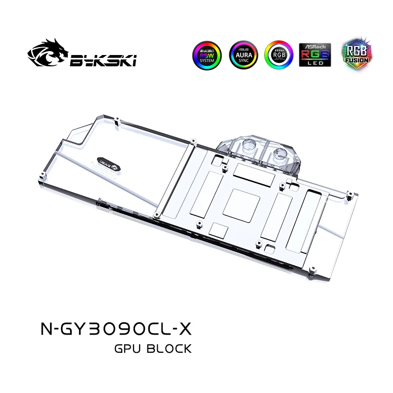 Bykski Apă Bloc N-GY3090CL-X , Pentru GALAX RTX 3090 24GB Clasic Carte de GPU , Cu Backplane Cupru Radiator de Răcire cu Apă 2