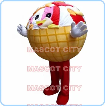 Mascota ice cream înghețată mascota costum adult dimensiune vânzare desene animate icecream tema publicitate costume de carnaval rochie fancy 2633