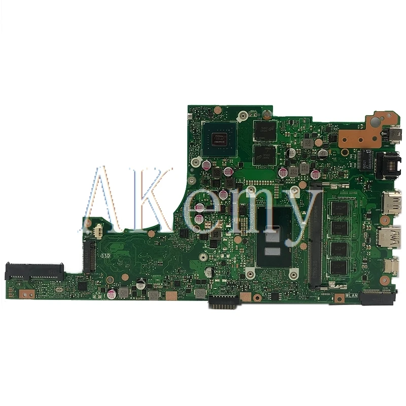 Akemy X405UR Pentru Asus X405U X405UN X405UR X405URR X405URP X405UQ X405UF Laotop Placa de baza X405UR Placa de baza I7-7500U GT930MX 4GB 2