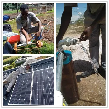 Brussless Permanent magnet synchronous motor solar pompa de iaz kit 2 ani garanție adânci bine solare pompă de apă pentru agricultură 5