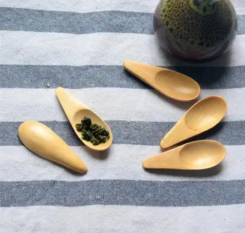 500pcs Drăguț Pepene galben Semințe de Formă în formă de Picătură Manual Mini Lemn Ceai Cupe Kung Fu Lingura de Ceai Negru Ceai Verde Lopata Cadou en-Gros