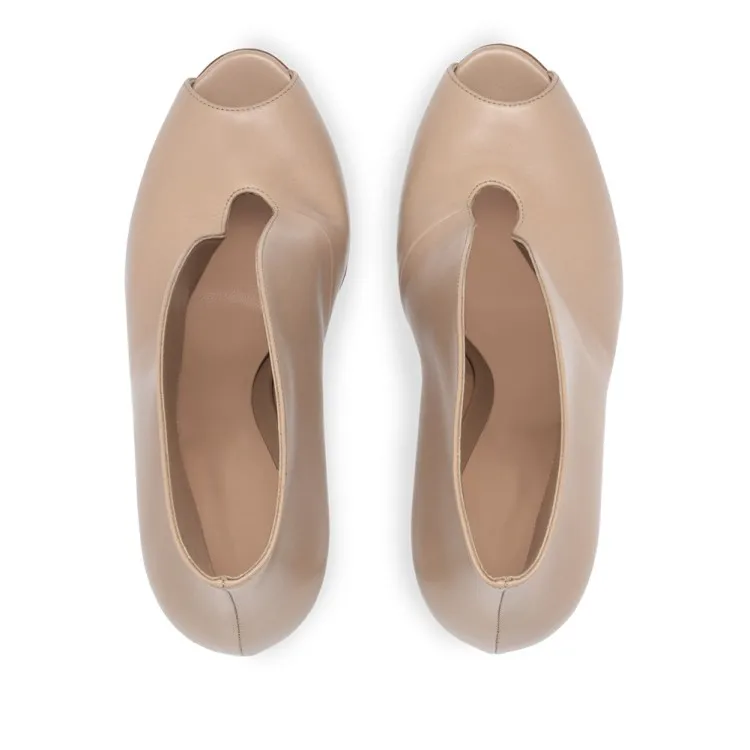 ASHIOFU 2020 Noi de Vânzare Fierbinte Femei Tocuri inalte Cizme Peep-toe Toamna Botine Plus Dimensiune Petrecere de Seara, Cizme de Moda Pantofi