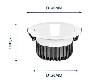 În 2020, Noul Model de LED Estompat corp de Iluminat COB 20W IP65 rezistent la apa CONDUS la fața Locului Lumina LED-uri de Decorare Plafon Lampă AC 110V 220V