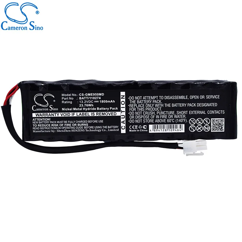 CameronSino Baterie pentru GE Monitor Solare 9500 se potrivește GE 110274 120274 BATT/110274 Medicale Înlocuire baterie de 1800mAh/23.76 Wh