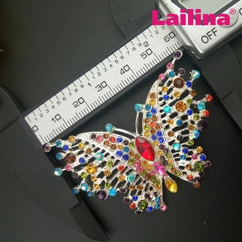 Custome Colorate Stras Fluture Broșă Pin, animale brosa Bijuterii accesorii de îmbrăcăminte Cadou pentru Femei 3