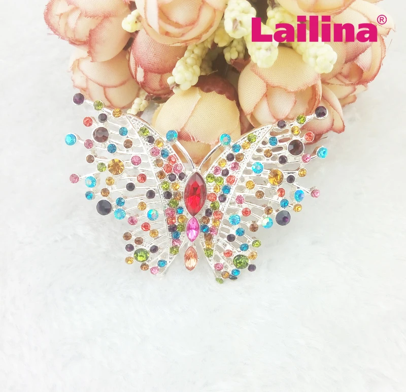 Custome Colorate Stras Fluture Broșă Pin, animale brosa Bijuterii accesorii de îmbrăcăminte Cadou pentru Femei 4