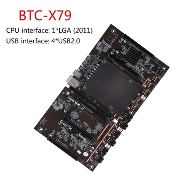 BTC Mining Placa de baza X79 H61 cu SSD 120G 5X PCI-E 8X LGA 2011 DDR3 Suport 3060 3080 placa Grafica pentru BTC Miner