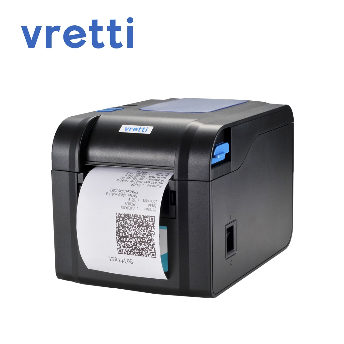 Vretti 370b 4 Inch, Imprimanta de coduri de Bare Etichetă Imprimantă Termică Primirea Imprimanta USB, Bluetooth, Port LAN Pentru Hârtie Termică Hârtie Etichetă