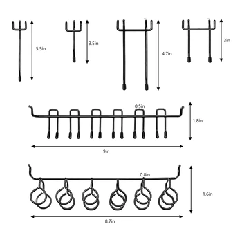211 Buc Pegboard Cârlige Sortiment cu 3 Coșuri de Instrumente de Organizare Garaj Sistem de Stocare pentru Bucătărie Cameră Ambarcațiune Negru