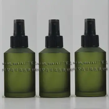 125ml de măsline verde de Sticlă mată lotiune de sticla cu plastic negru pompei,ambalare produse cosmetice,cosmetice sticlă,ambalaje pentru lichide