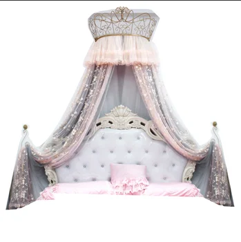 Pat cortina noptiera cortina palatului Printesa dantelă decorative perdea de 1,8 m Europeană cortina ecran coroana de sprijin