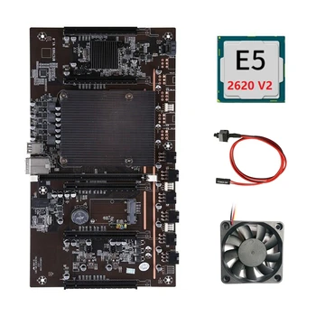 BTCX79 H61 Miniere Placa de baza Cu E5 2620 V2, CPU+Ventilator+Comutator Cablu suporta DDR3 3060 3070 3080 placa Grafica Pentru BTC