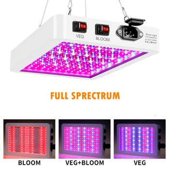 Phytolamp 85-265V 2000W UE/SUA Plug 2835Smd Full Spectrum Led-uri Cresc Lampa rezistent la apa Pentru Plante de Interior, Flori de Iluminat cu efect de Seră 1
