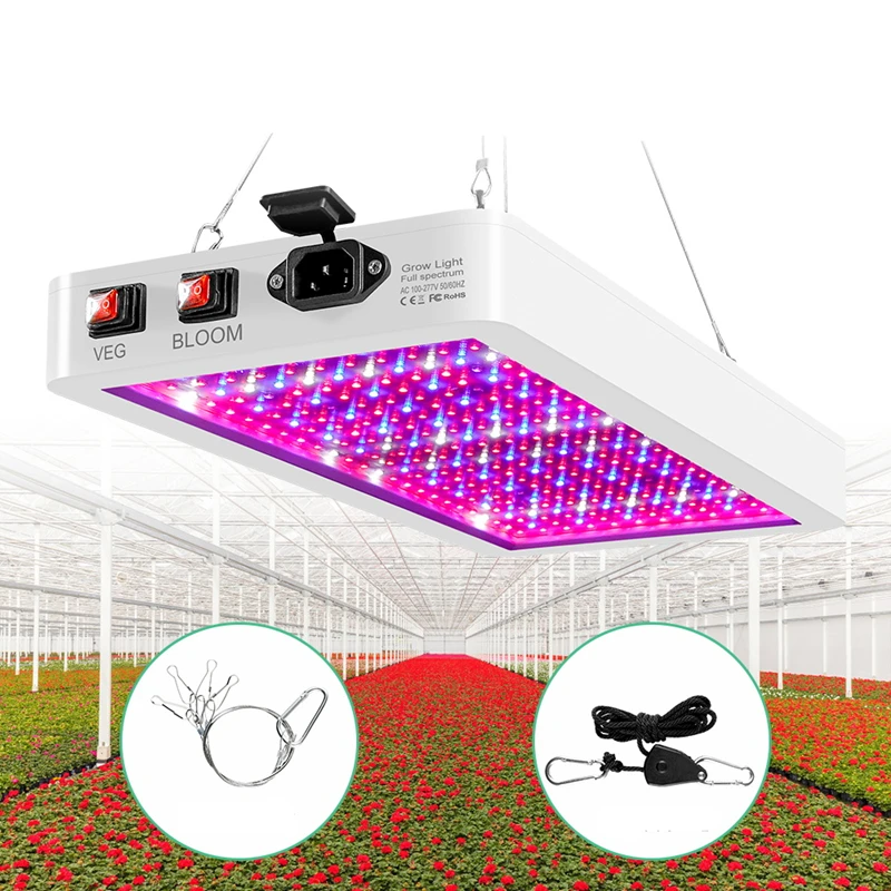 Phytolamp 85-265V 2000W UE/SUA Plug 2835Smd Full Spectrum Led-uri Cresc Lampa rezistent la apa Pentru Plante de Interior, Flori de Iluminat cu efect de Seră