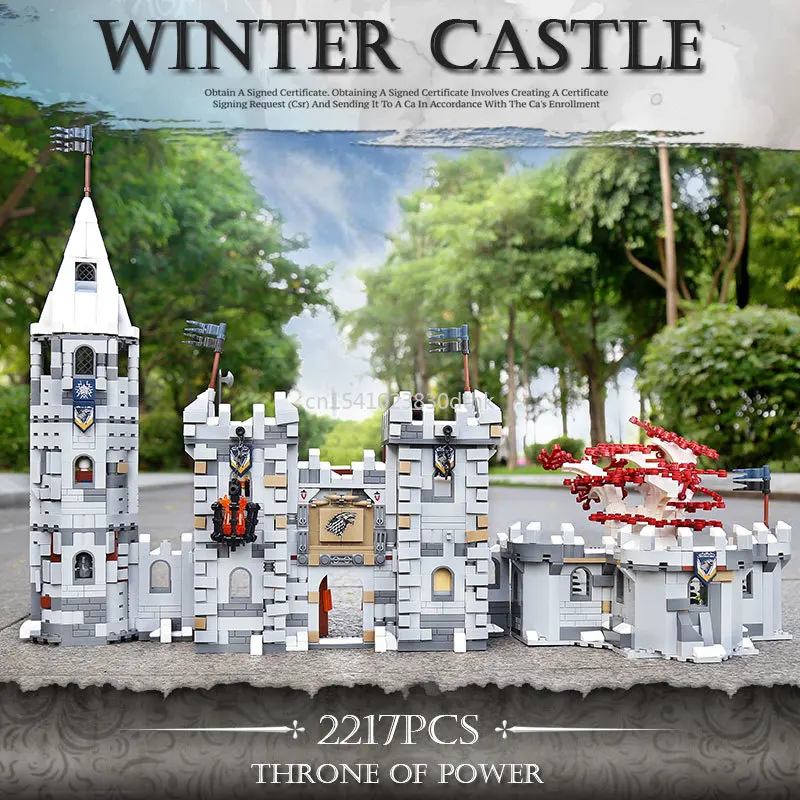 Yeshin K101 Film Seria Jucarii MOC Winterfell Castelul Model de Casă de Asamblare Blocuri BricksKids Jucării de Crăciun Cadouri