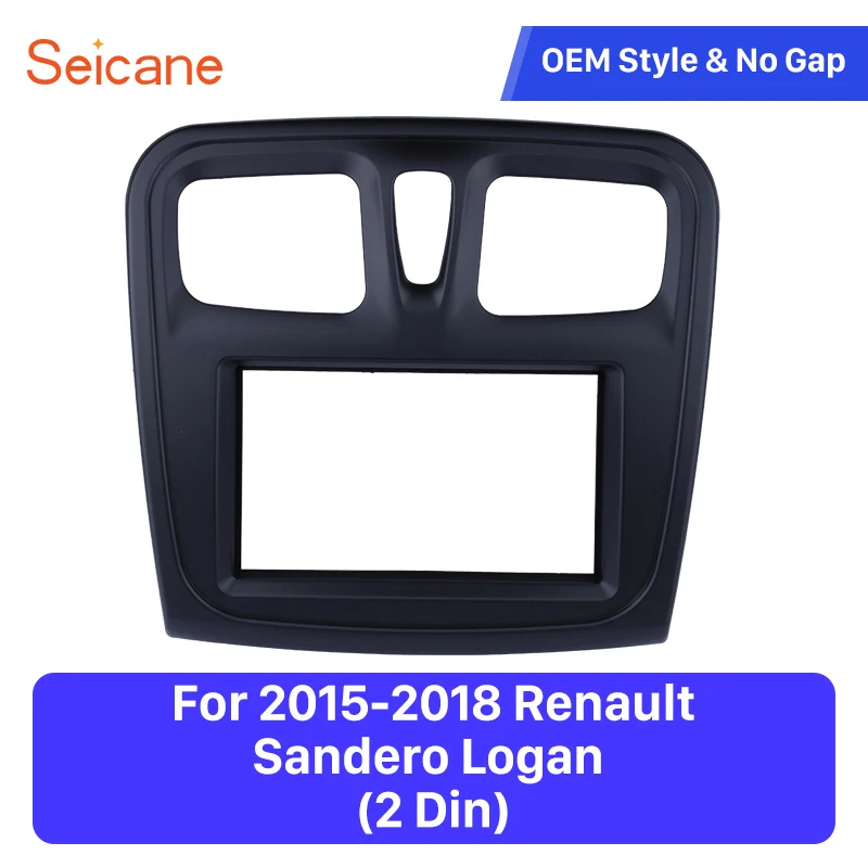 Seicane 2Din 173*98mm calitate deosebita Culoare Negru de pe Panoul de Bord Mount Kit Radio Auto Fascia pentru perioada-2018 Renault Sandero Logan