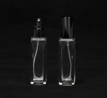 20ml Pătrat de Sticlă Capac Negru Spray Parfum Sticlă Goală de Distribuire Portabil Flacoane de Sticla en-Gros 1