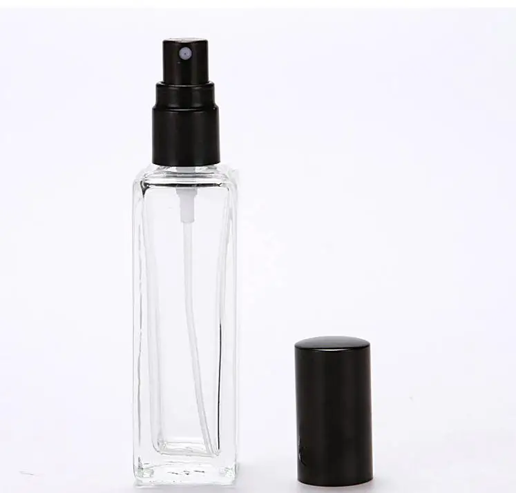 20ml Pătrat de Sticlă Capac Negru Spray Parfum Sticlă Goală de Distribuire Portabil Flacoane de Sticla en-Gros 2