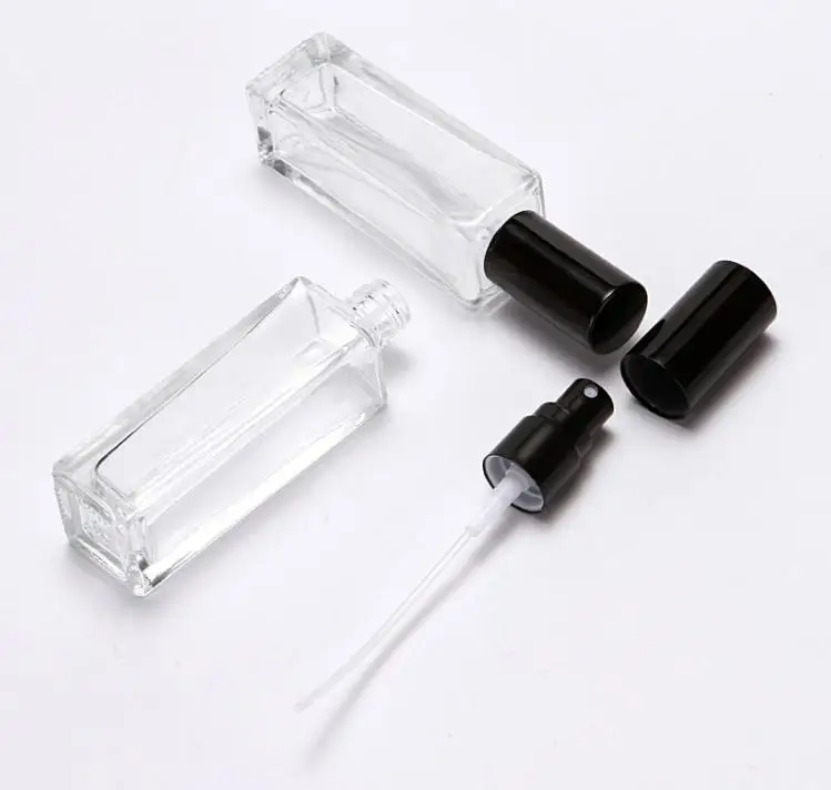 20ml Pătrat de Sticlă Capac Negru Spray Parfum Sticlă Goală de Distribuire Portabil Flacoane de Sticla en-Gros 3
