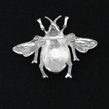 30pcs/mulțime de Epocă 50mm Cristal Insecte Femeile Ace de Rever Bumble Bee Brosa 4