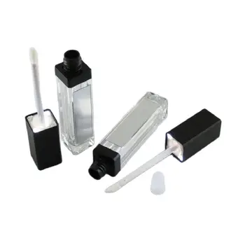 7.5 ML Lipgloss cu LED Tub Acrilic Gol Clar Reîncărcabile Cosmetice Ambalaj Negru Argintiu Luciu de Buze de Ambalare cu Oglinda