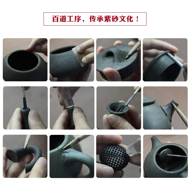 ★Changtao] Yixing violet oală de lut pur manual de uz casnic set de ceai Li Xiaolu aur negru de nisip polonic 280cc