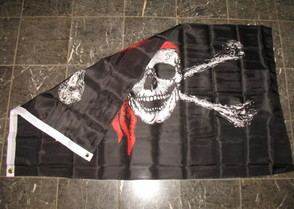Steagul de Pirat Jolly Roger Cruce oaselor Craniului Banner, Steaguri Bandană mai Noi petrecere de Halloween bar club haunted mansion decor 3X5ft