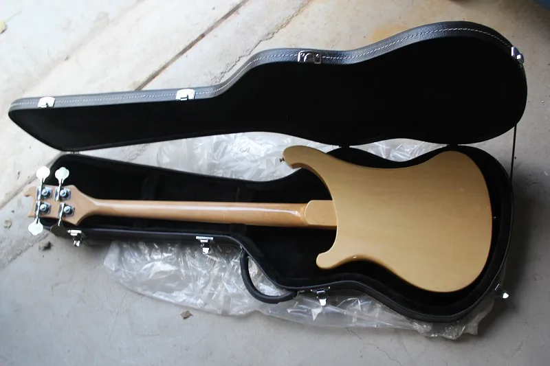 Chineză chitara fabrica personalizat nou nou din lemn Natural de culoare 4 Siruri de caractere Chitara Bas, chitara Bass Electrica cu Greu caz 4003 107