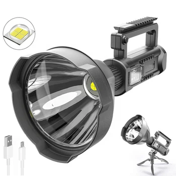 2000lm Super Spot Luminos Lumini de Lanternă 4 Moduri de 10W Munca Lanterna Lampa USB Reîncărcabilă XHP70 XHP50 LED Proiectoare cu Trepied