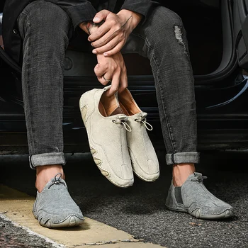 Barbati Casual Pantofi De Designer Kaki Adidași Pentru Bărbați Dantela-Up Piele Naturala Om Mens Pantofi De Mers Pe Jos De Încălțăminte 2021 Noi