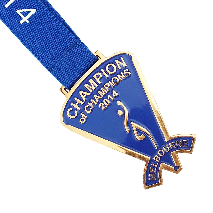 Aliaj De Zinc Medalie De Formă Neregulată Personalizate Logo-Ul De Smalț Moale Fundal Campion Medalie
