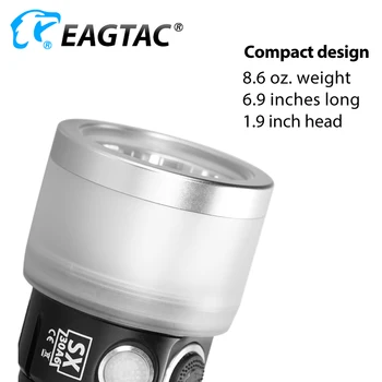 EAGTAC SX30A6-D Loc Difuzor Lanterna LED-uri 2445 Lumeni 6 Baterii AA 200 de Ore de Execuție Comutator Dublu Design Patentat