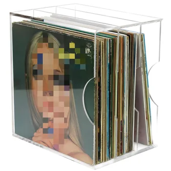 Disc de vinil de Stocare LP Album CD Acrilic Transparent Lliving Room Dormitor Desktop de Afișare Cabinet Raft